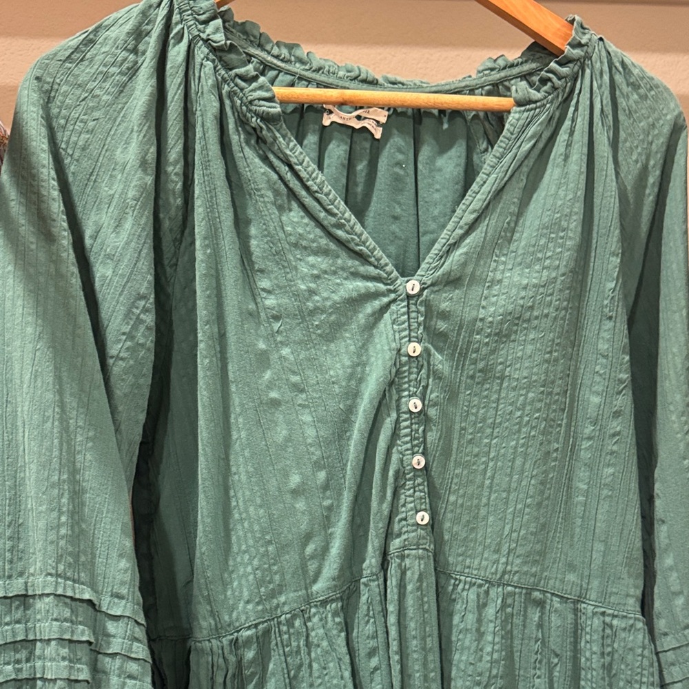Green Button-Down Dress